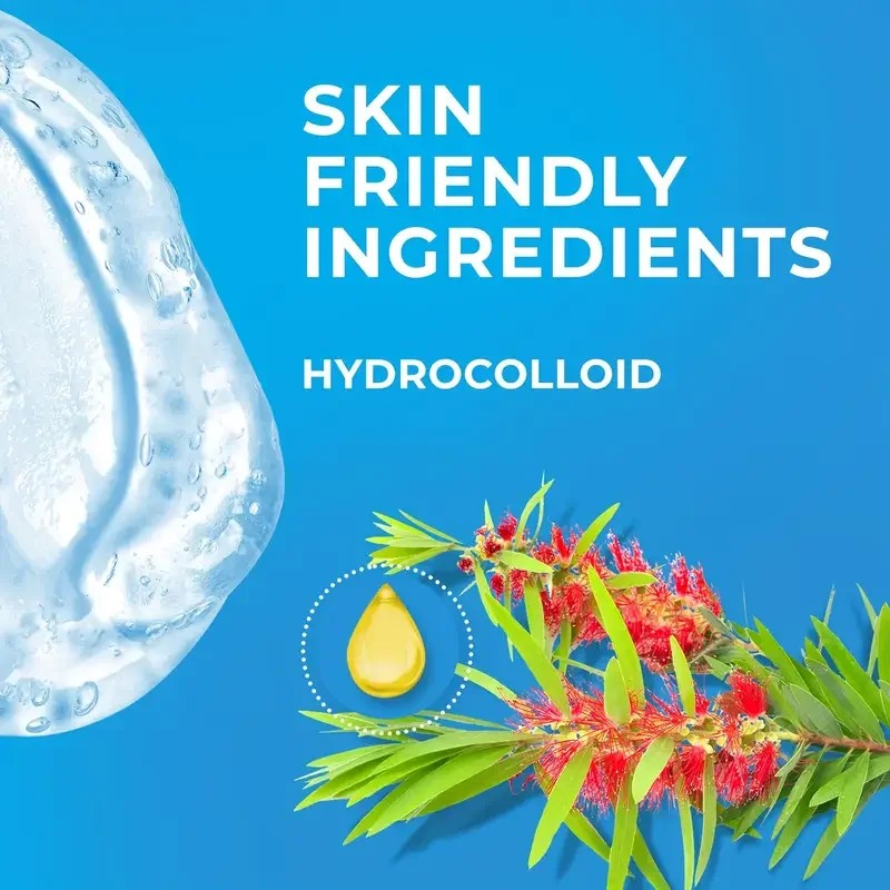 Infographic of the hydrocolloid material used in the pimple patches